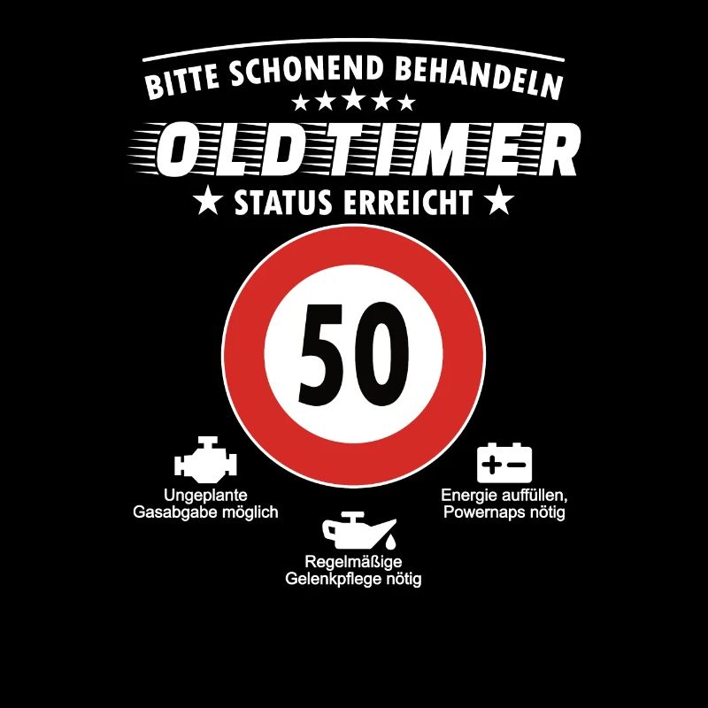 Oldtimer Status: Lustiges 50. Geburtstagshirt