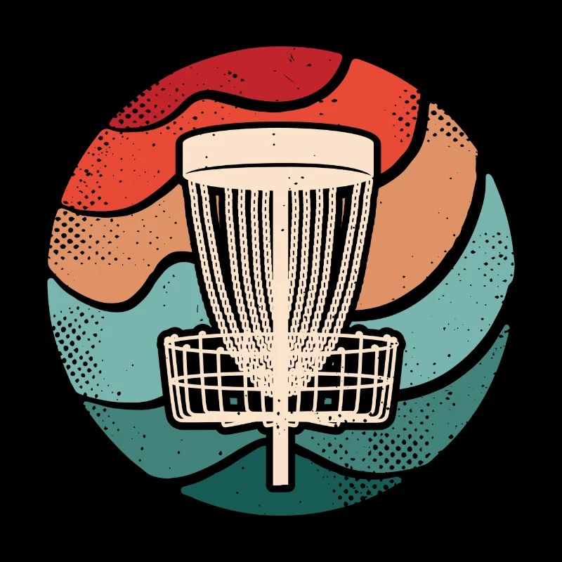 Discgolfer rétro disc golf player disc golf