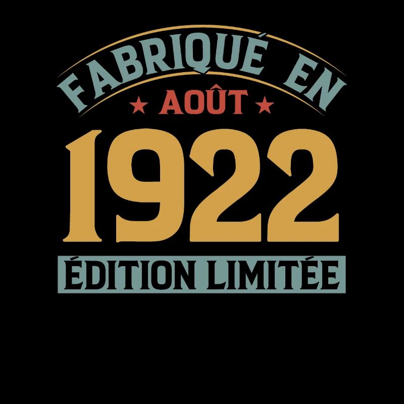 MILLÉSIME AOUT 1922 ÉDITION LIMITÉE