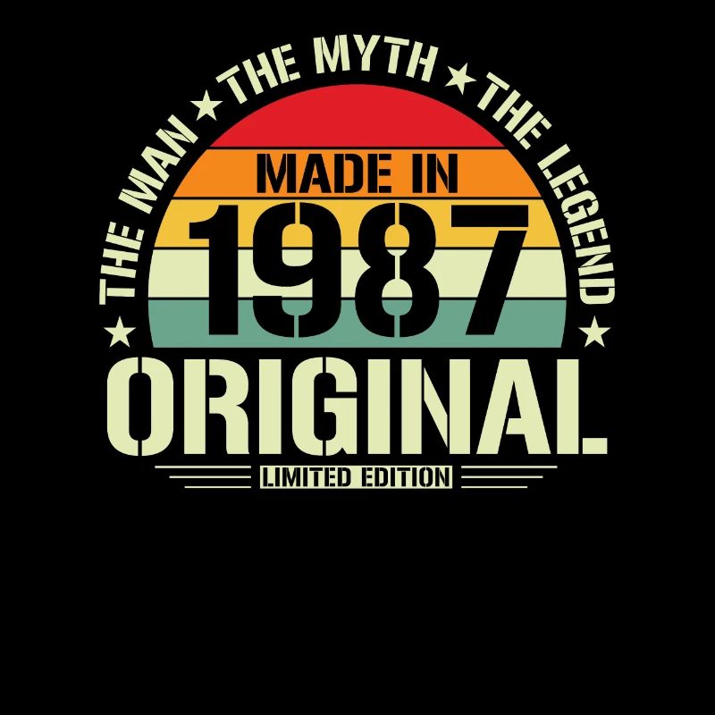 Legendärer 37. Geburtstag Retro Style 1987