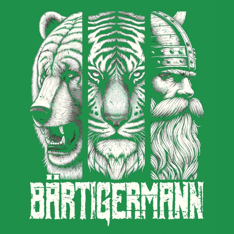 Bärtigermann Bär Tiger Mann Geschenk Bart Sprüche