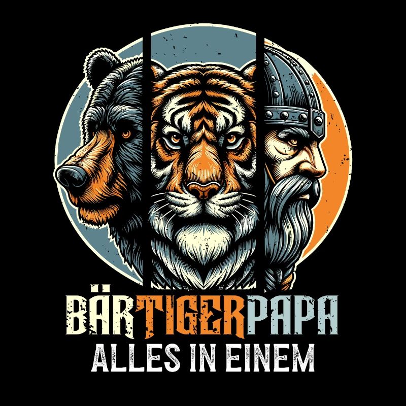 Bärtigerpapa Bär Tiger Mann Geschenk Bart Sprüche