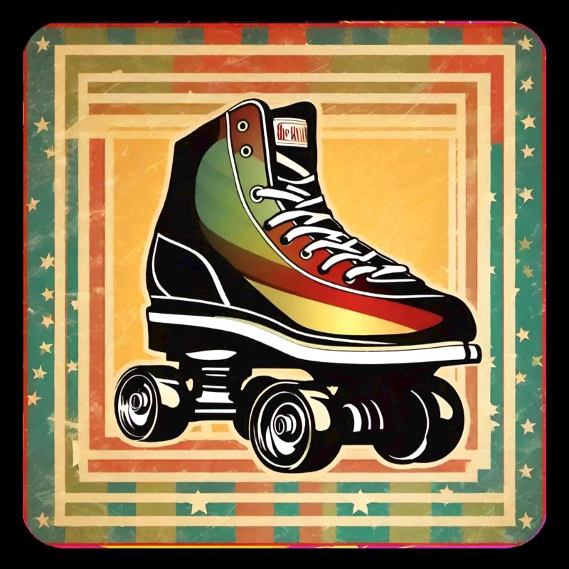 Cool Disco Roller Skate Style Rétro