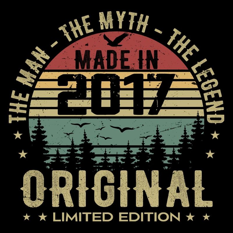Original 2017 Retro 2017 Geburtstagsgeschenk 2017
