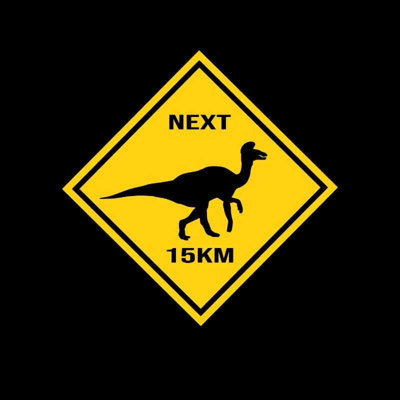 Attention : Corythosaurus croise le tracé de la route