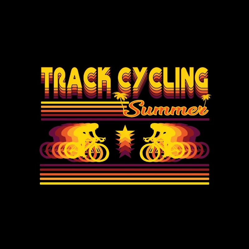 Retro Track Cycling Sommer Design
