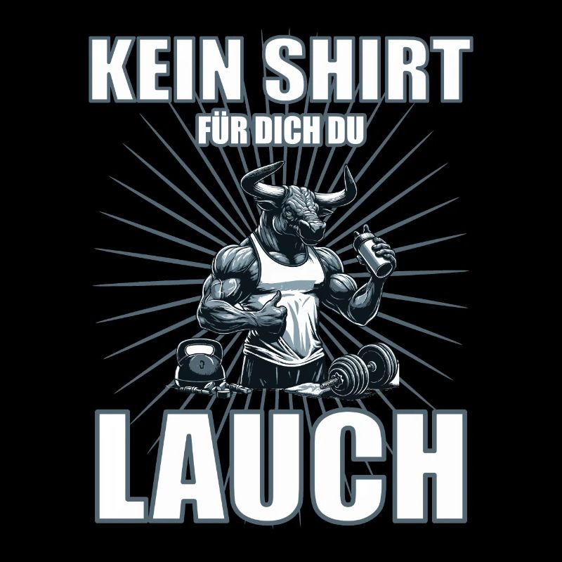 Lustiges Lauch-Design mit Bodybuilder-Stier