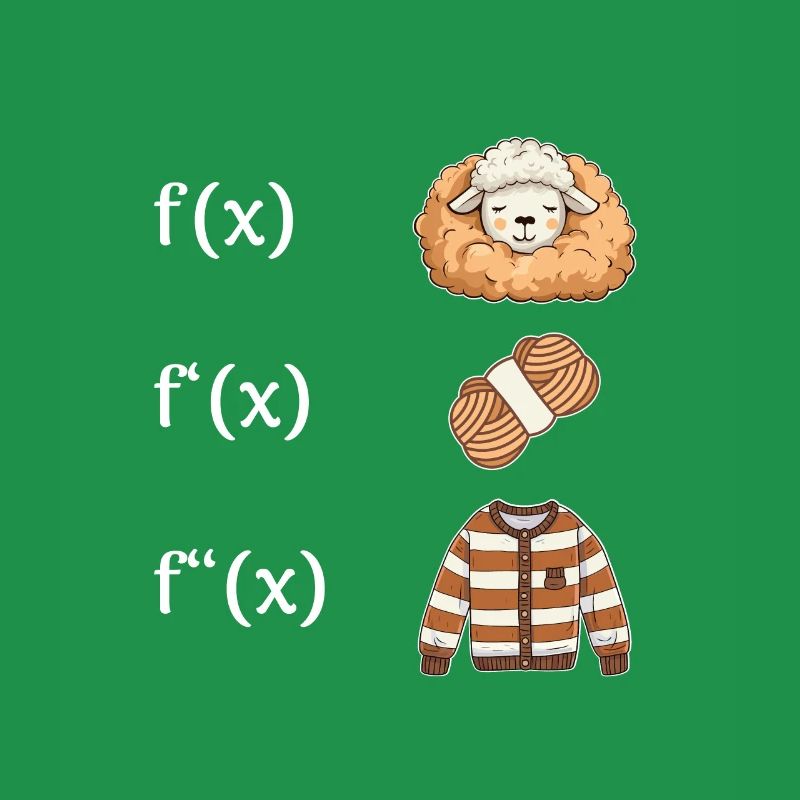 Schaf Wolle Pullover Ableitung f(x) Algebra Lehrer