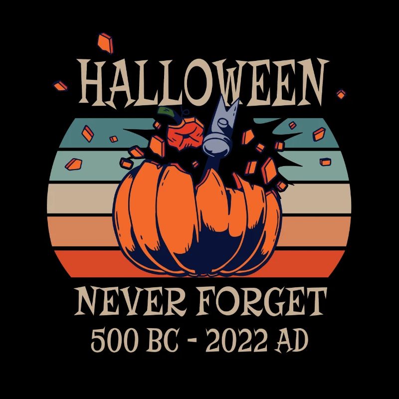 Halloween Never Forget Retro Pumpkin Hammer