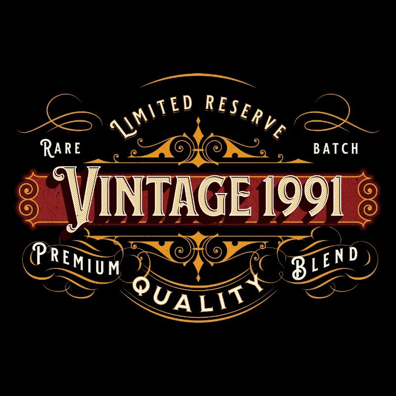 Vintage 1991 Premium Design Geschenkidee