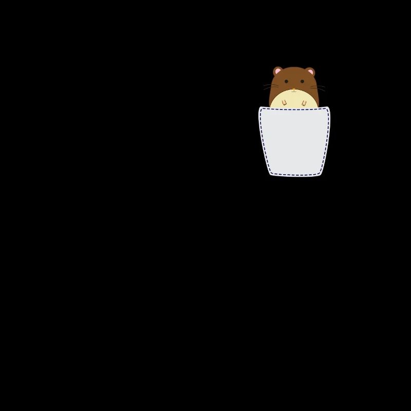 Hamster dans la poche de poitrine