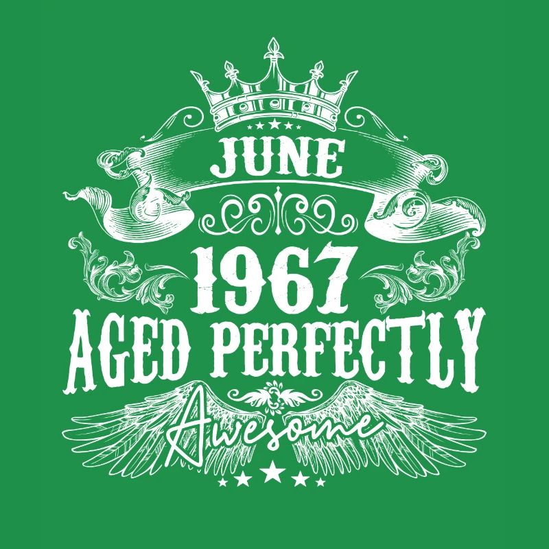 1967| Juni 1967 Geburtstag Perfekt gealtert