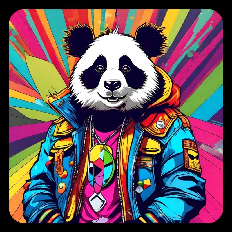 Cooler Punker Panda Bär
