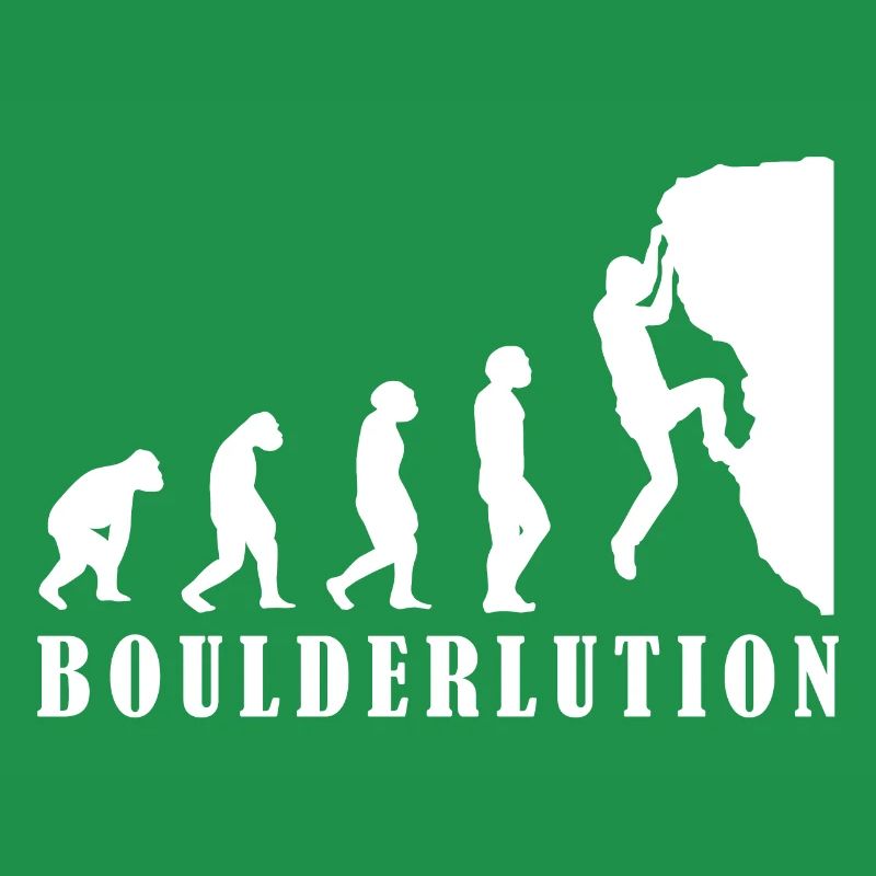 Bouldern Klettern Evolution Bergsteiger Geschenk