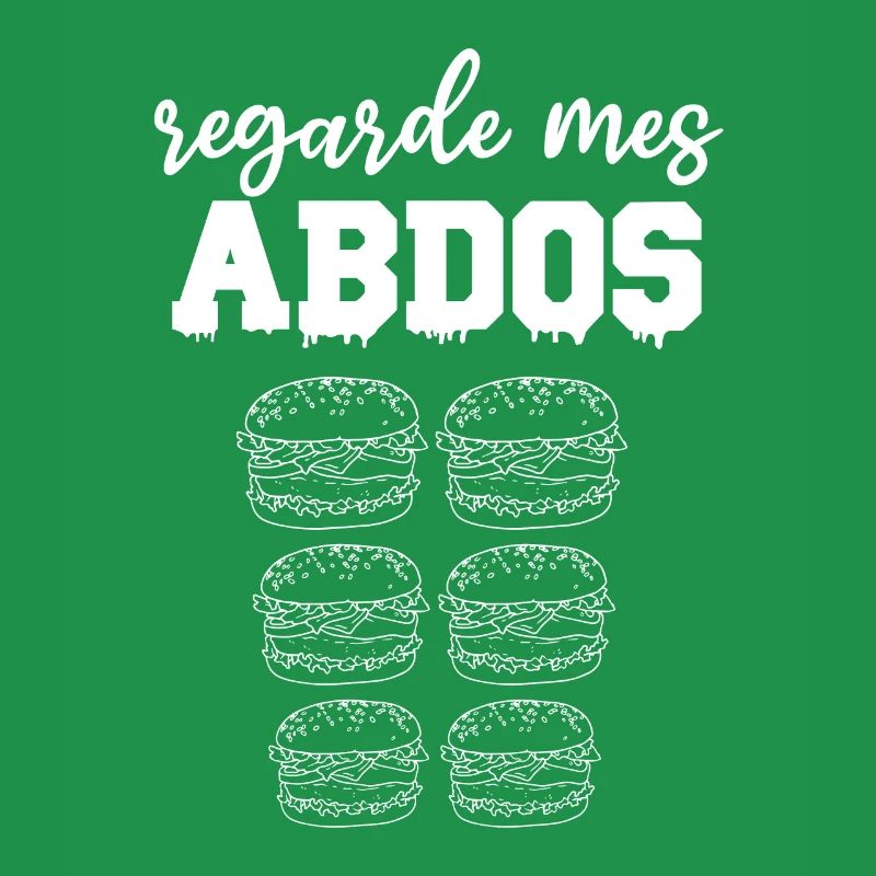 Regarde mes abdos burger cadeau bouffe