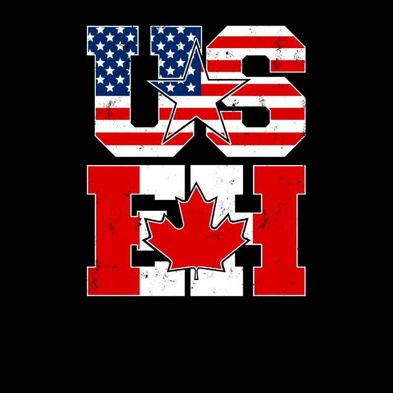 US EH Leaf USEH Canadien Américain Canada Drapeau des États-Unis