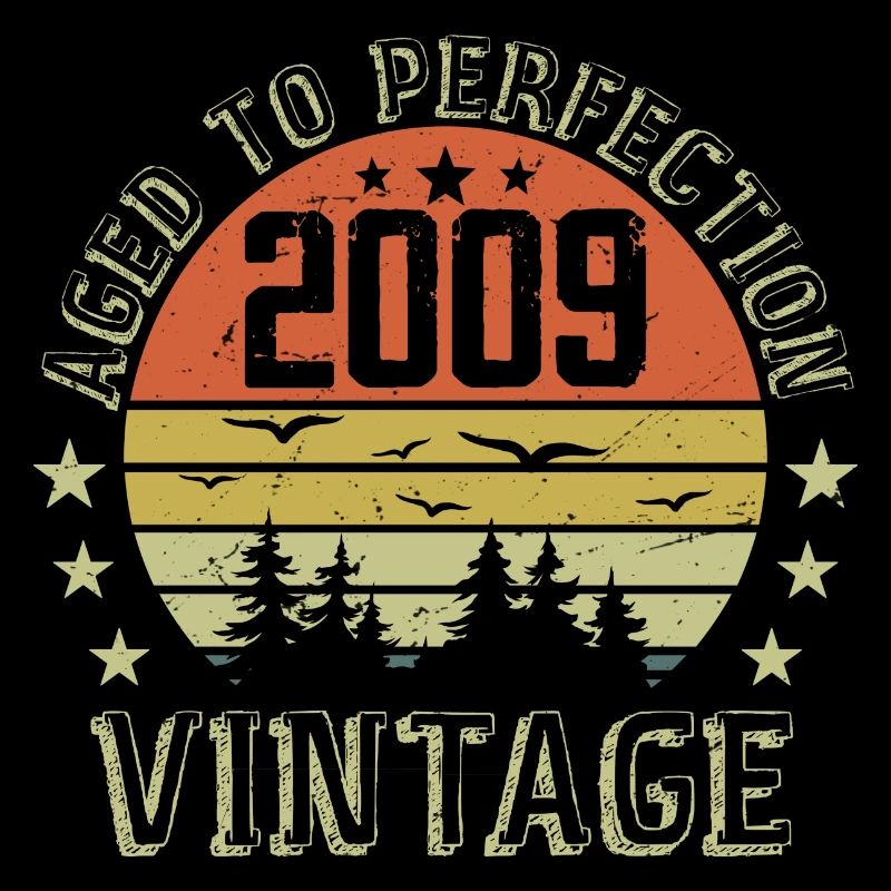 2009 Vintage Born 2009 Birthday Gift 2009