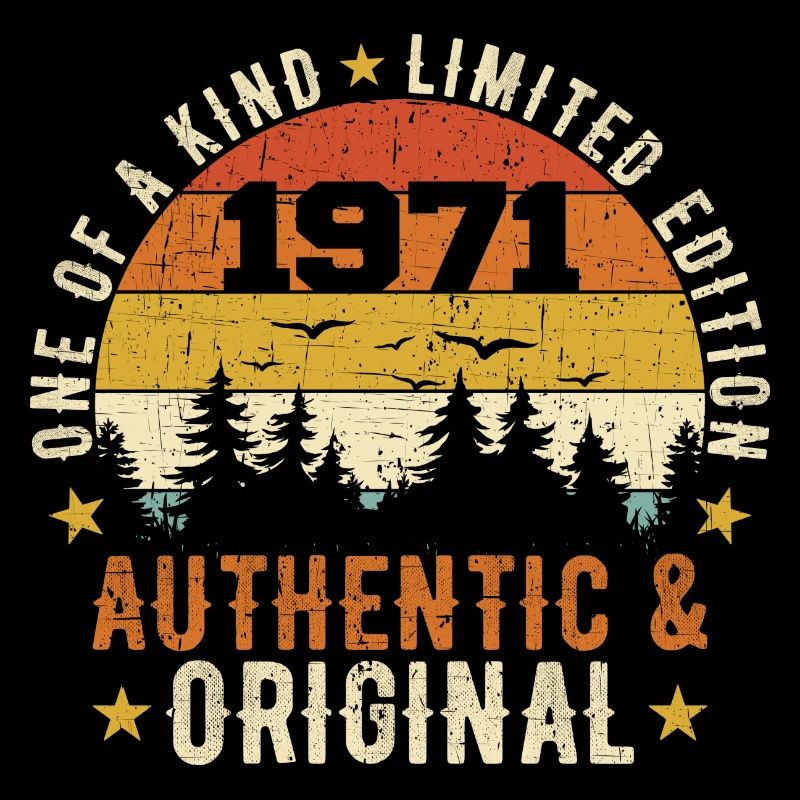 Original 1971 Cadeau D'anniversaire 1971 Authentic