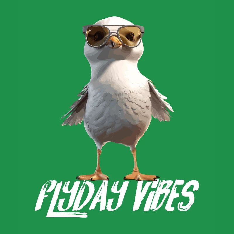 Möwe Flyday Vibes Cool Süß Sommer Urlaub