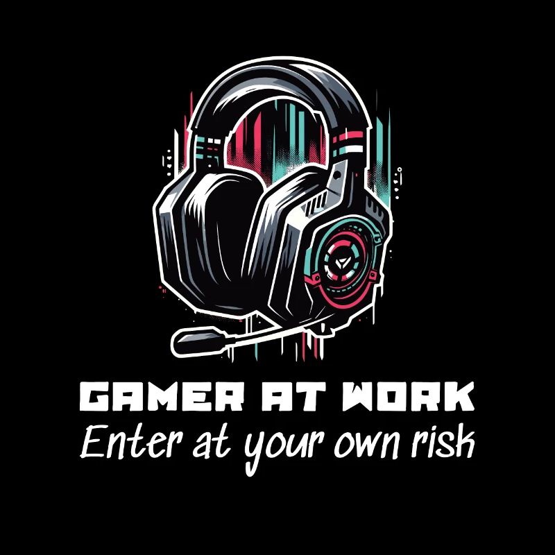 Gamer at work Enter at your own risk Beruf Arbeit