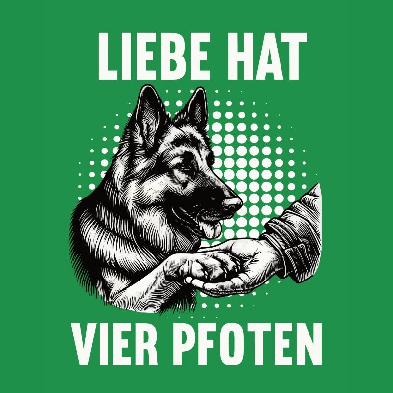 Liebe hat Vier Pfoten Deutscher Schäferhund Hund