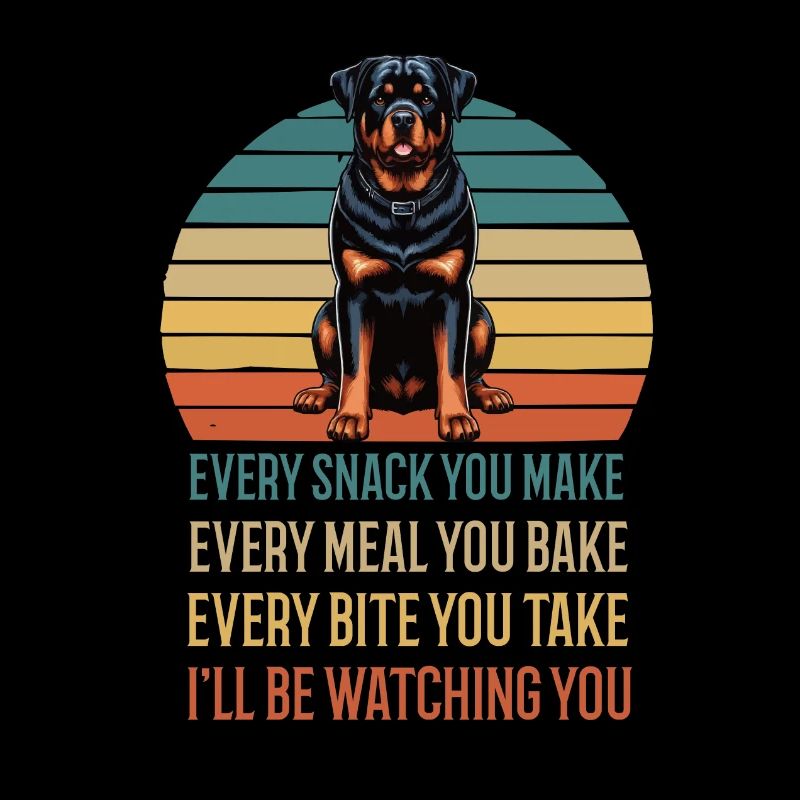 Chaque collation que vous préparez Rottweiler Rottie Rotties