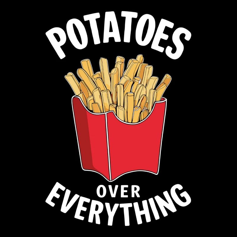 Lustiger Potatoes Over Everything Spruch Pommes