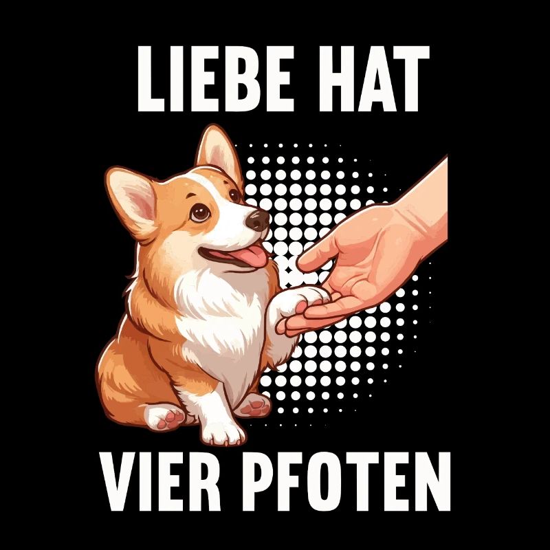Liebe hat Vier Pfoten Corgi Corgis Welsh Corgi