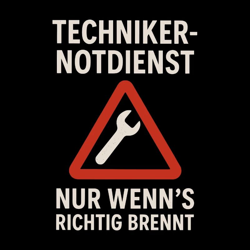Technikernotdienst mit Warnsymbol