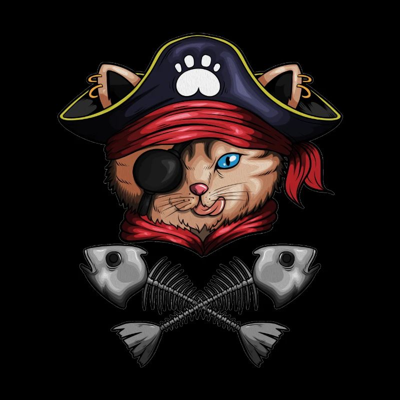 Pirate Chat Pirate Costume Chat Squelette Poisson