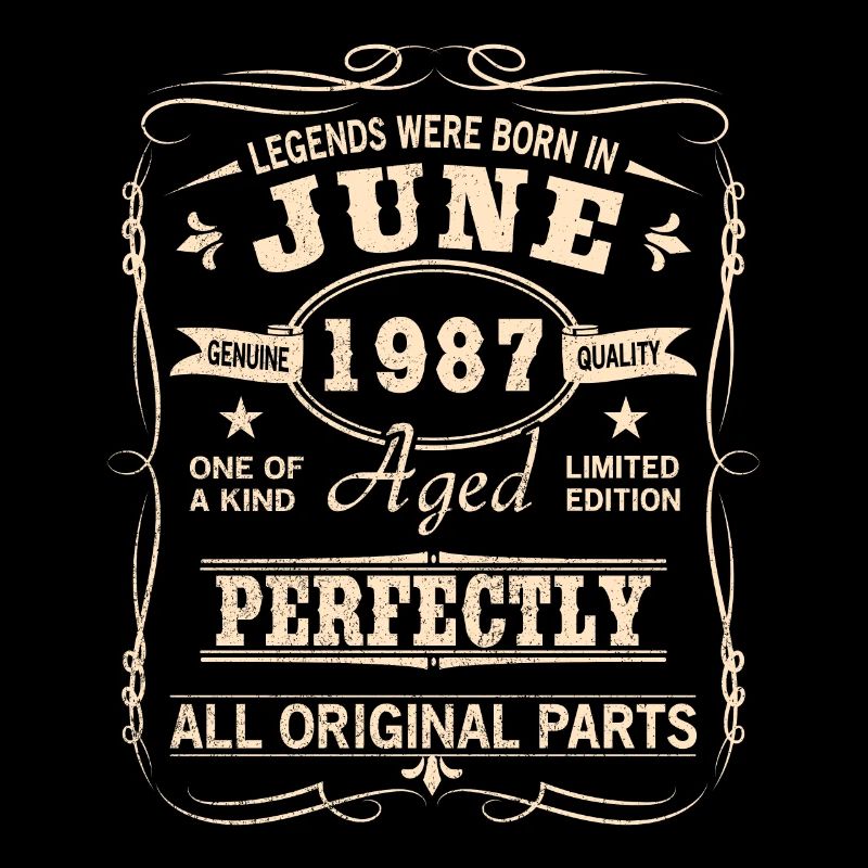 Vintage Juni 1987 Geburtstag
