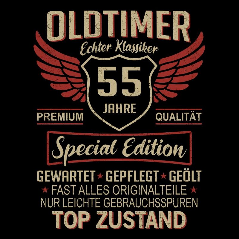 55. Geburtstag 55 Jahre Einzigartiger Oldtimer