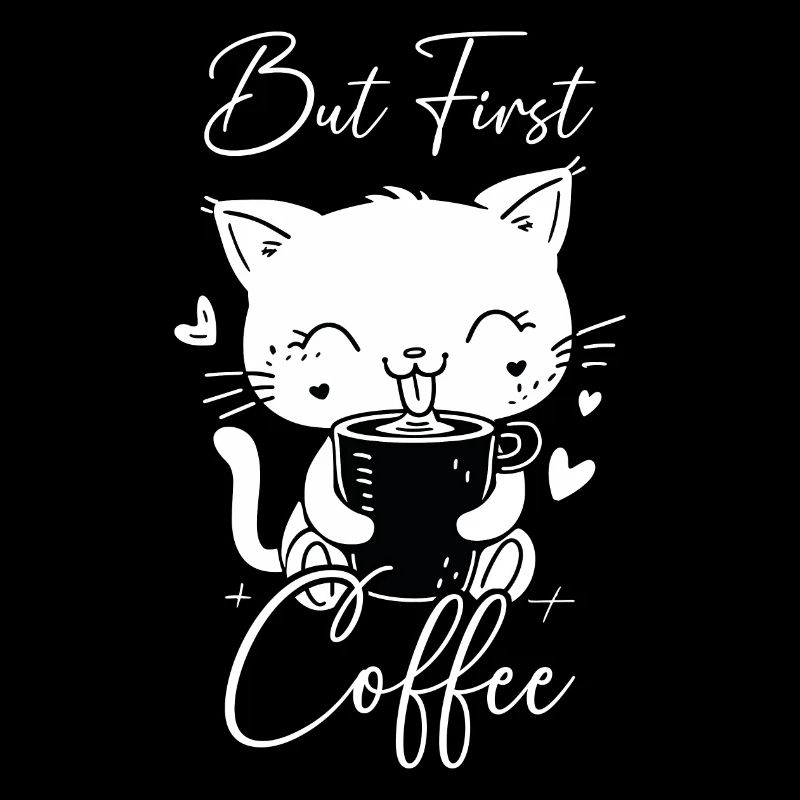 Café De Chat Mais Premier Café Matin Grouch Drôle