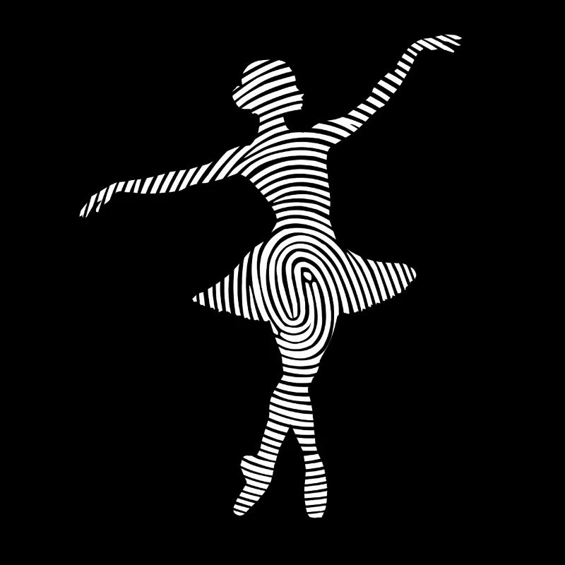 Ballerine Ballet danseuse danseuse dansant bal d’empreintes digitales