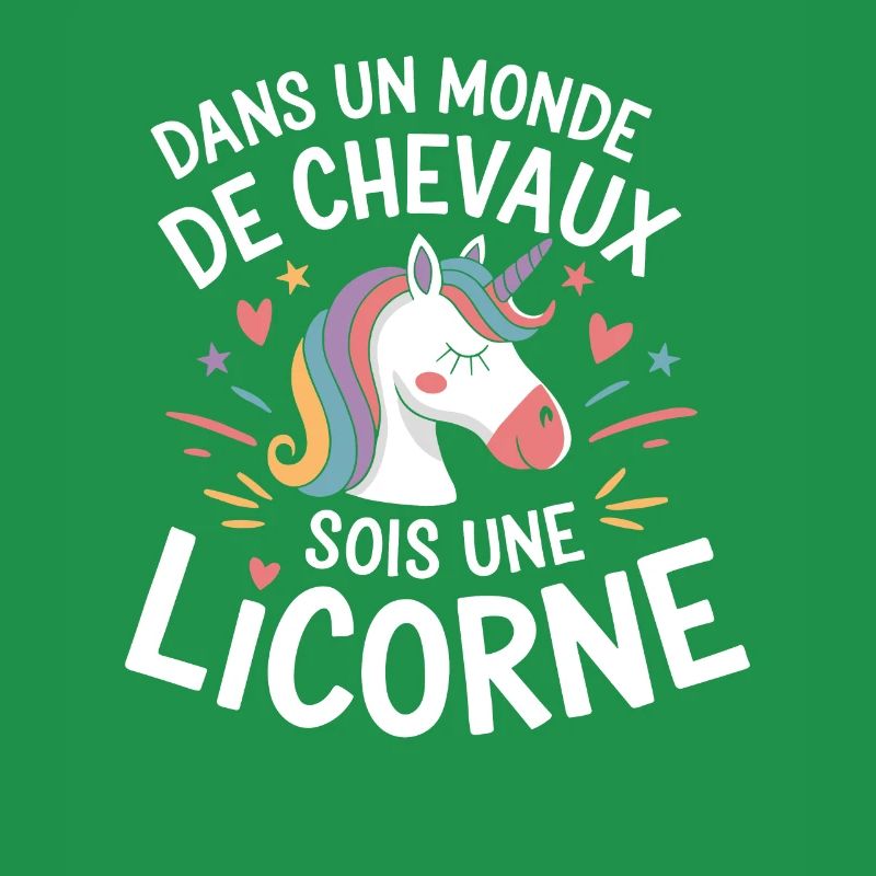 In einer Welt der Pferde Sei ein Einhorn Humor