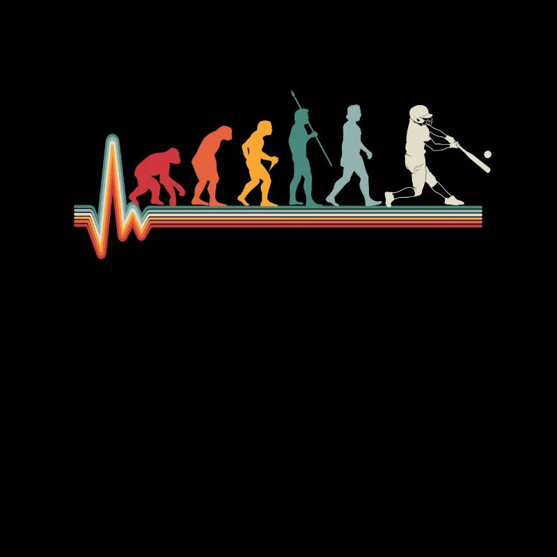 Evolution coeur coup de baseball softball cadeau