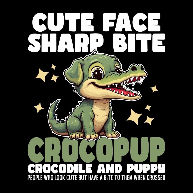 VISAGE MIGNON MORSURE ACÉRÉE - CROCODILE ET CHIOT