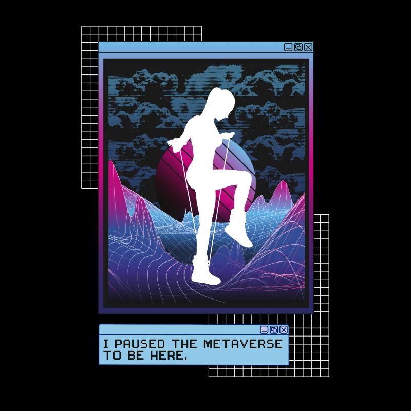 Vaporwave Metaverse Rope Jumping