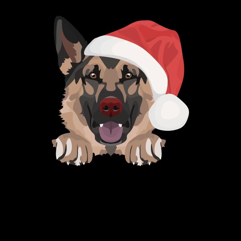 German Shepherd Merry Christmas