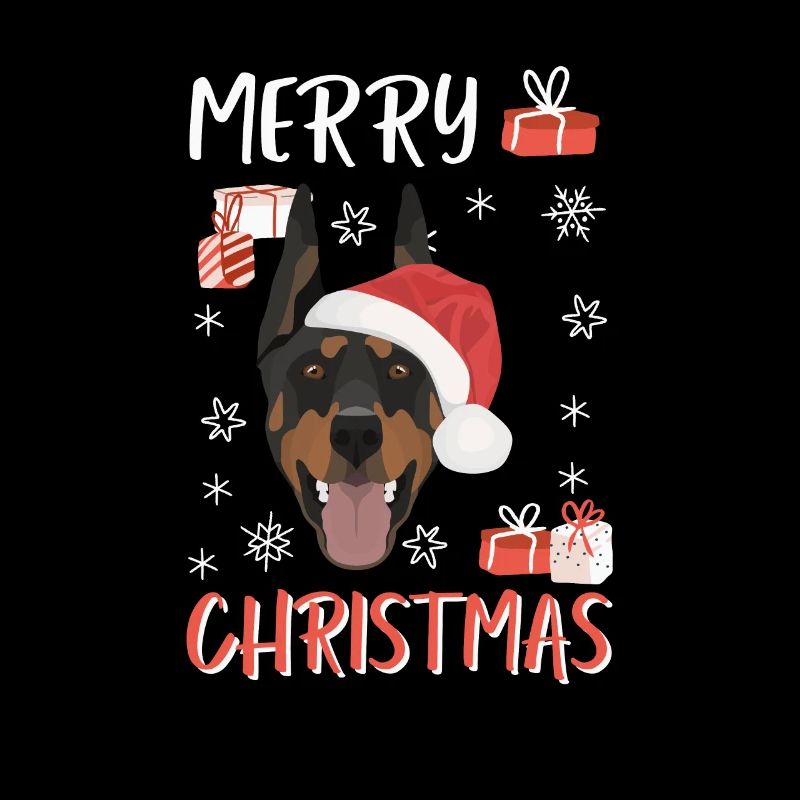 Doberman Merry Christmas
