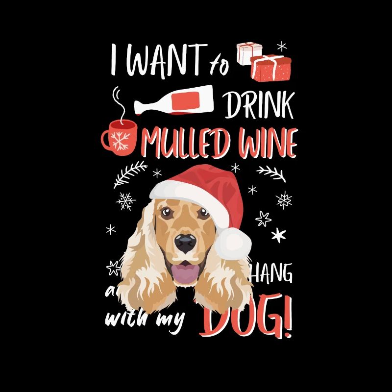 English Cocker Spaniel Glühwein Weihnachten