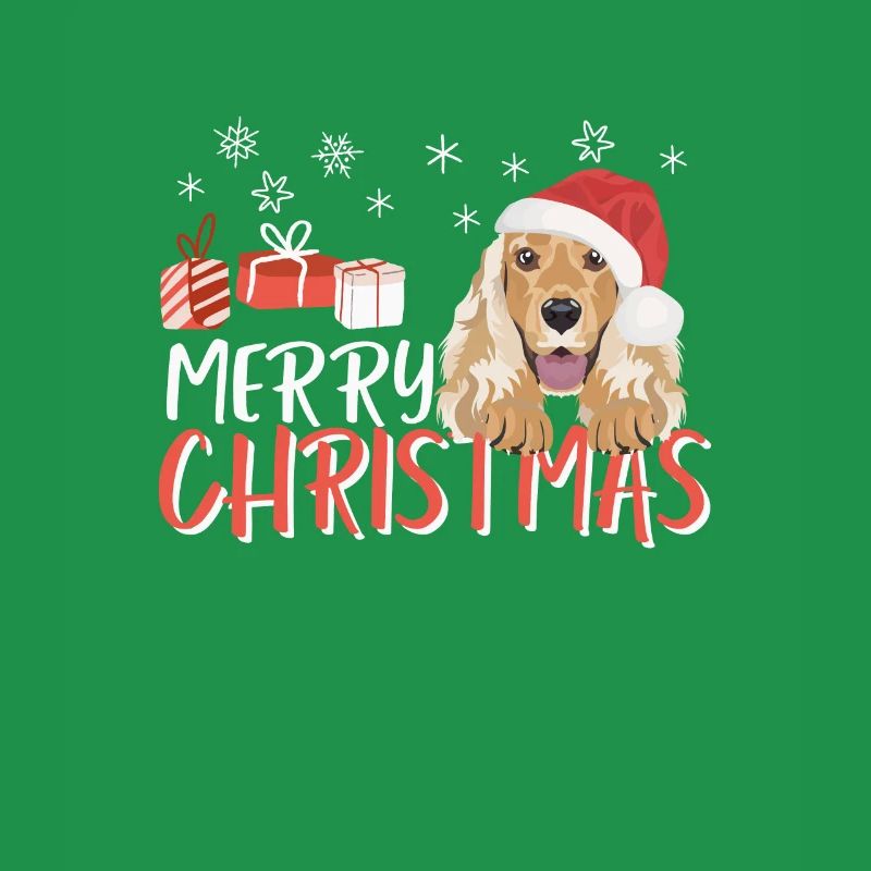 Deutsch Cocker Spaniel Merry Christmas