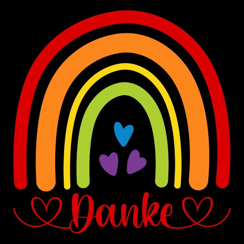 Kita Abschied Kindergarten Boho Regenbogen Danke