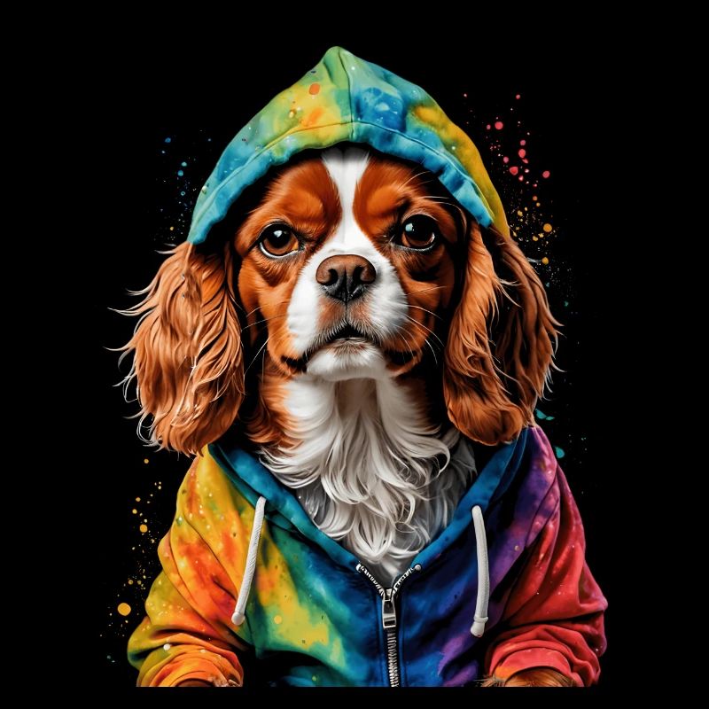 Cavalier King Charles Spaniel Sweat à capuche imprimé chien