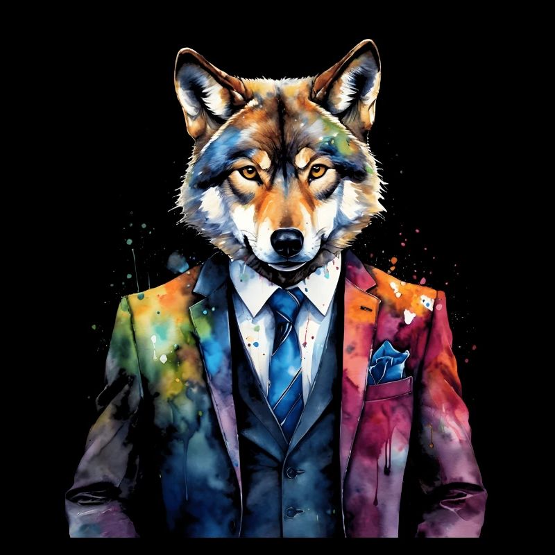 Costume de loup Imprimé coloré de conception d’animaux