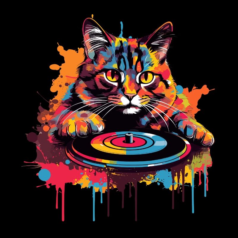Vinyle coloré Cat Vinyl Record Turntable