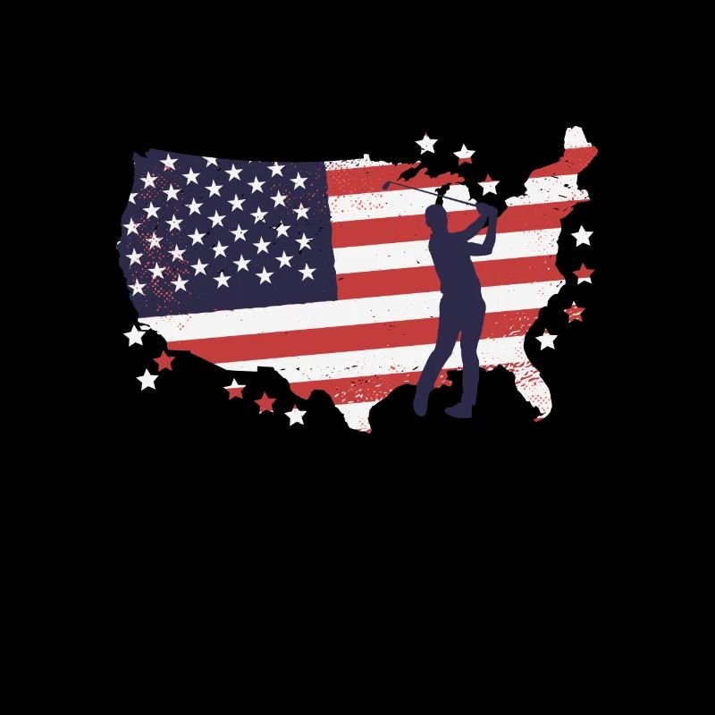 American Flag Golfer