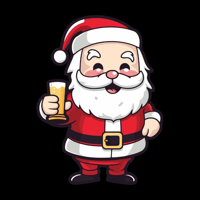 Weihnachtsmann Drinking Comic Weihnachten