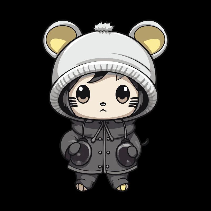 Mouse Winter Animal Cute Comic