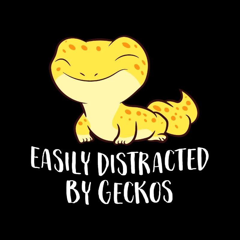 Easily Distracted By Geckos Cute Leopard Lizard Lo